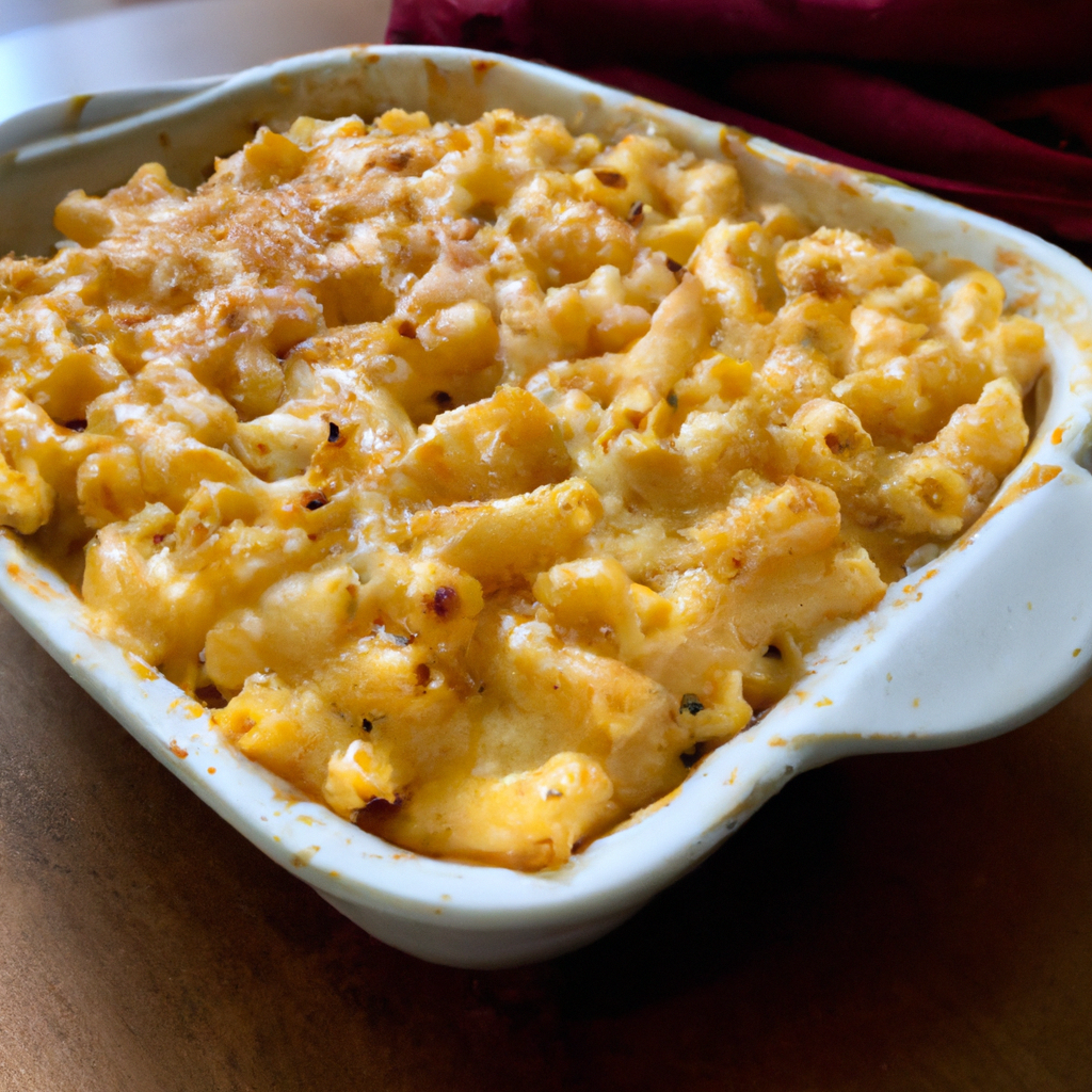 A creamy, cheesy, and comforting dish of baked macaroni and cheese